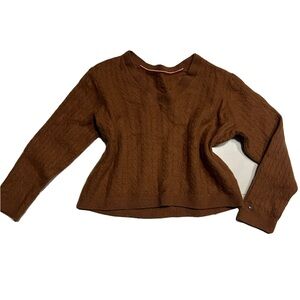 Tommy Hilfiger Brown Cable Knit Sweater